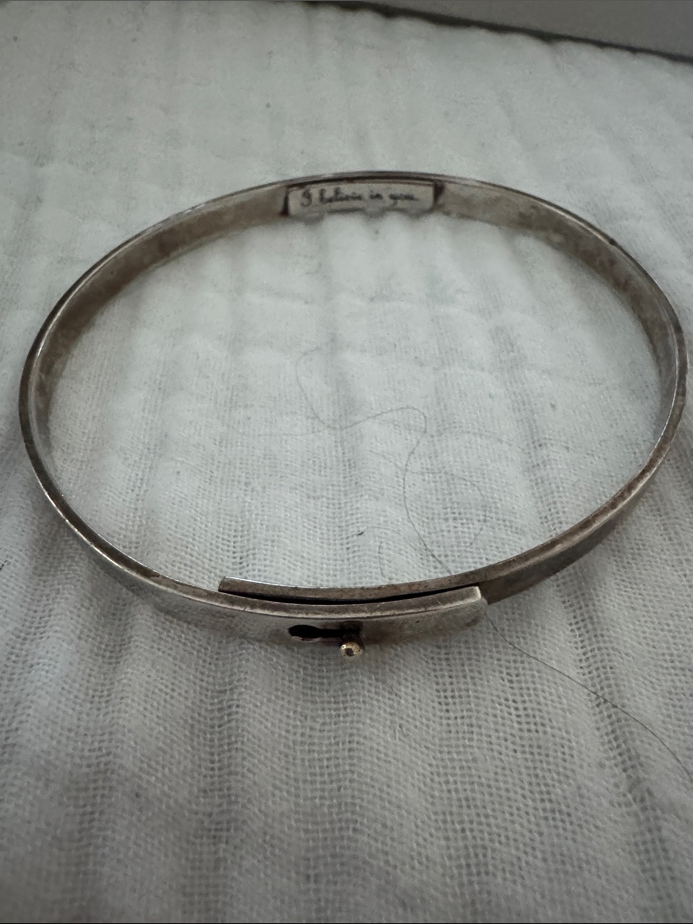 Sterling I BELIEVE IN YOU bangle